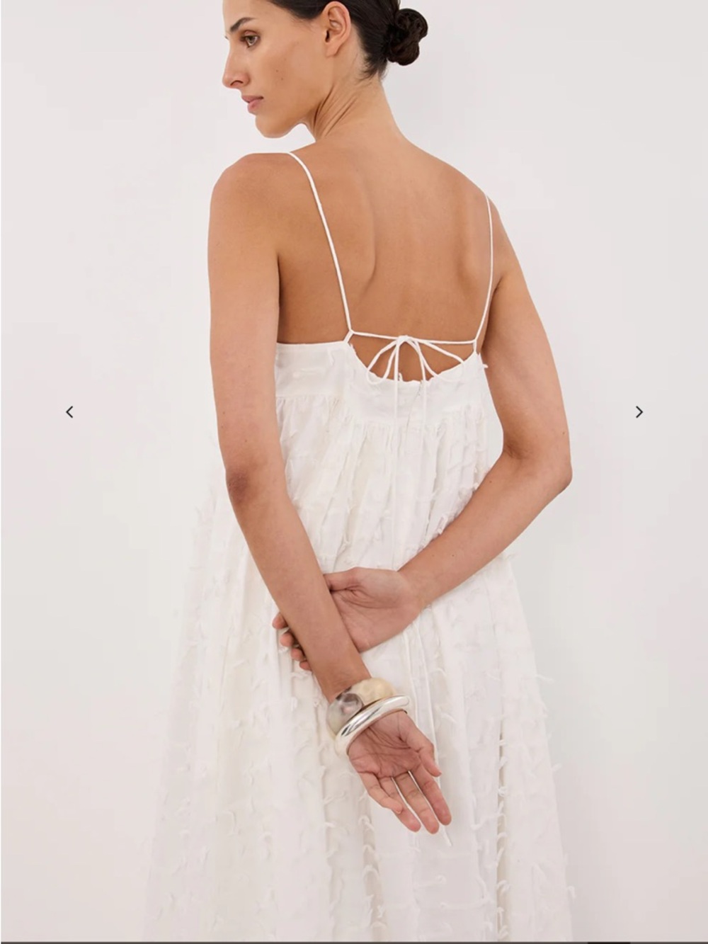 Paloma White Babydoll Midi dress by Dissh - Picture 2 of 8